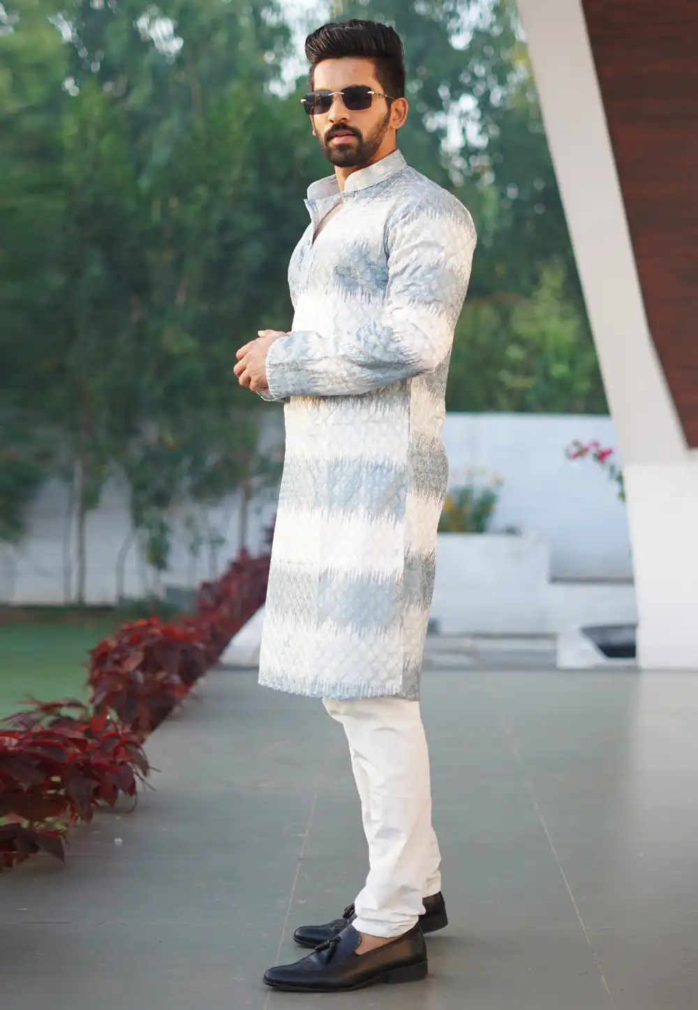 Grey Cotton Kurta Pajama 293400