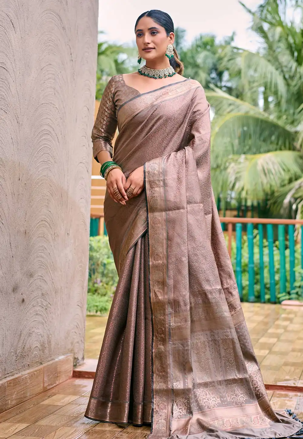 Grey Kanjivaram Silk Saree 289068