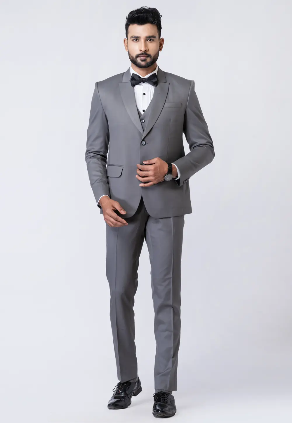 Grey Polyester Tuxedos Suit 300812