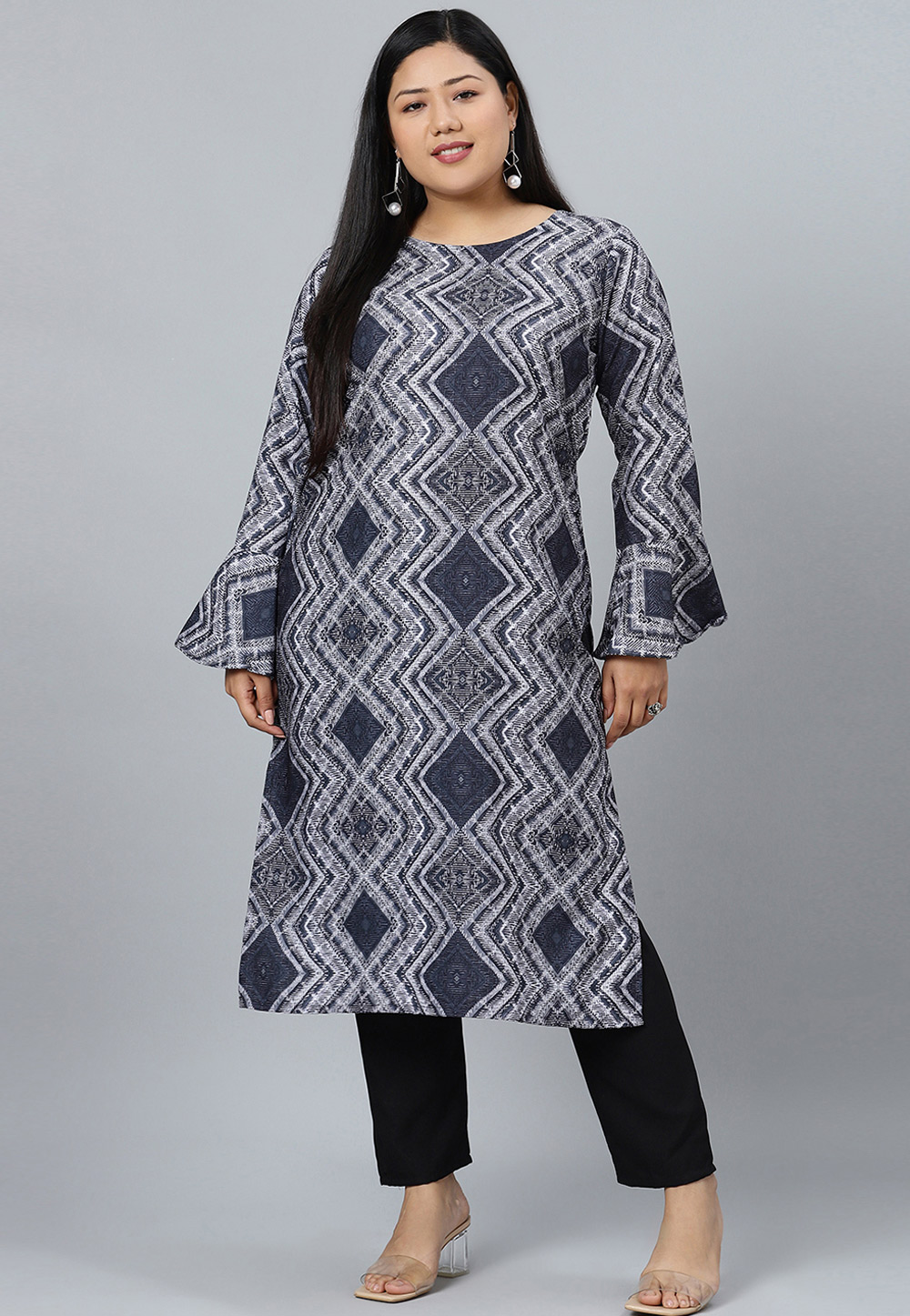 Grey Rayon Kurta Set With Pent 305240