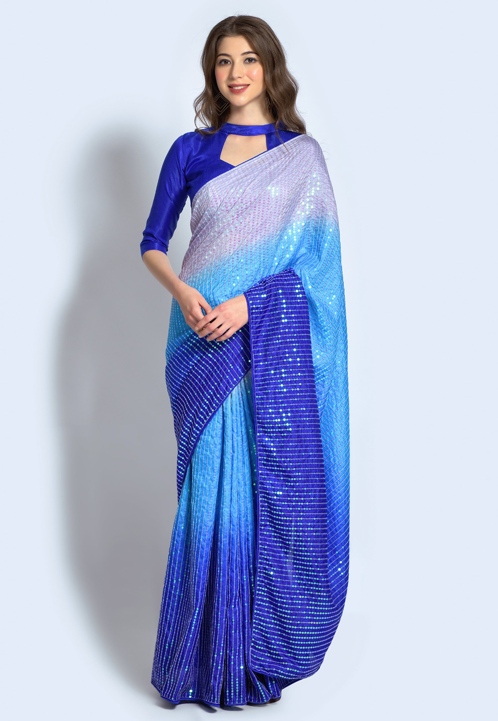 Grey Silk Saree With Blouse 310297