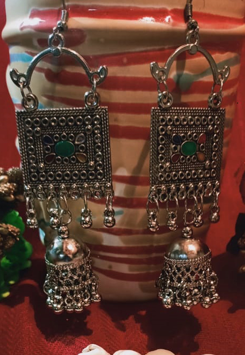Silver Copper Earrings 196584