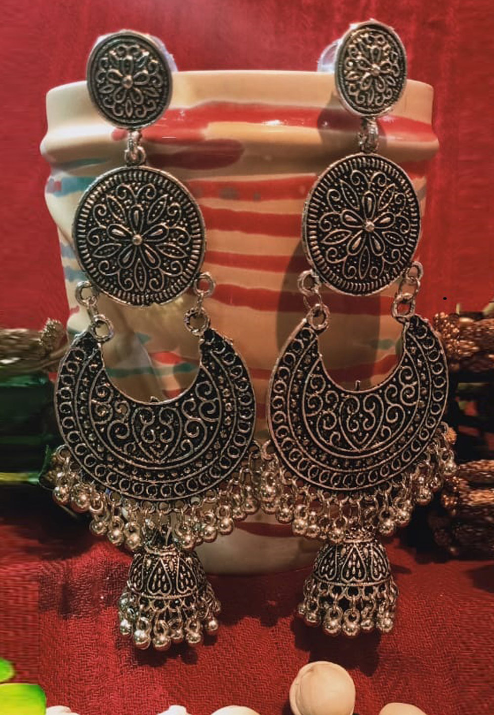 Black Brass Earrings 196585