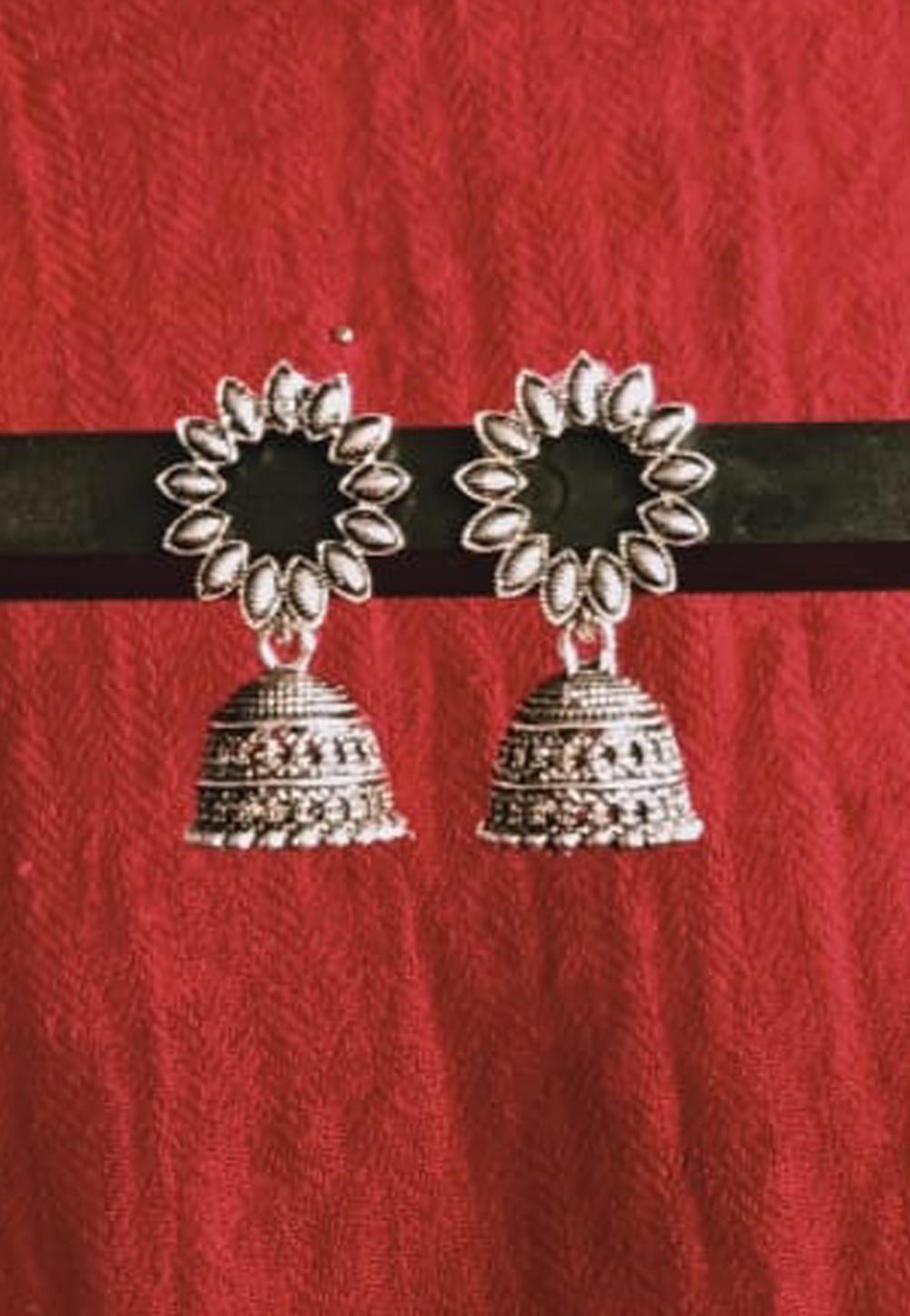 Silver Brass Earrings 196605