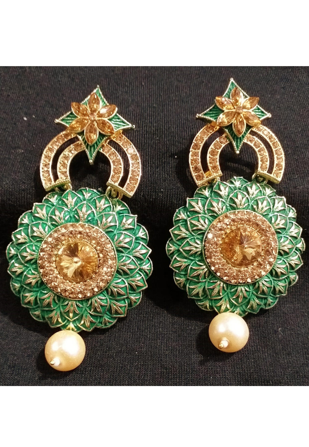 Green Copper Earrings 192223
