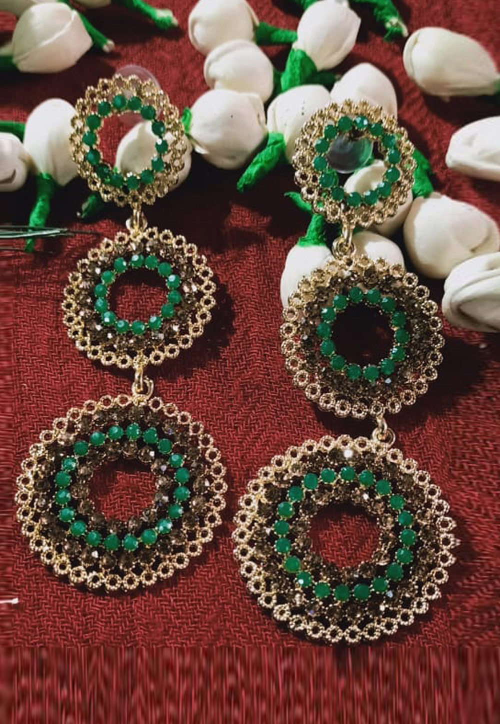 Green Copper Earrings 196556