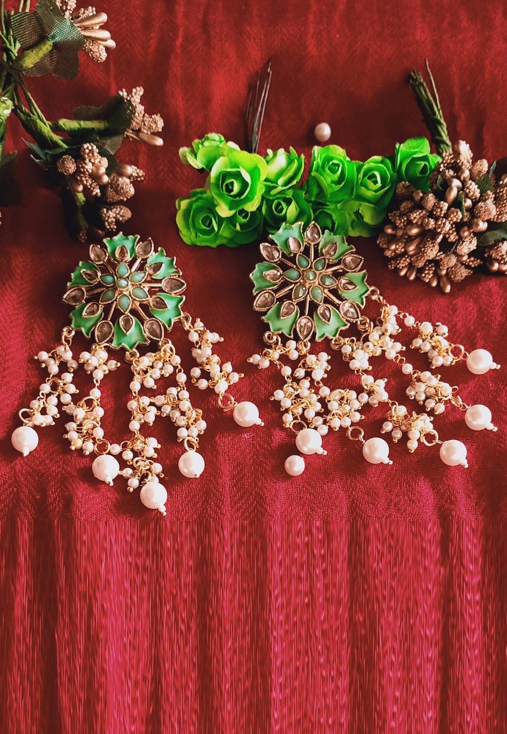 Green Copper Earrings 196567