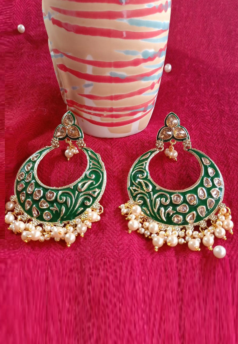 Green Copper Earrings 196572