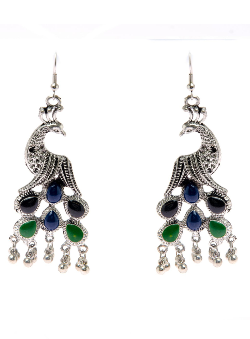 Green Brass Earrings 153242