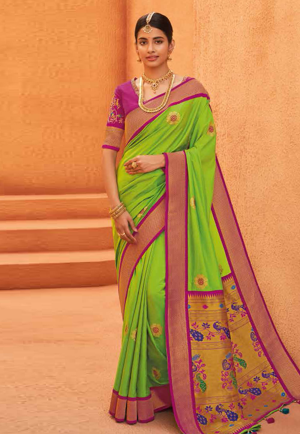 Green Silk Paithani Saree 214712