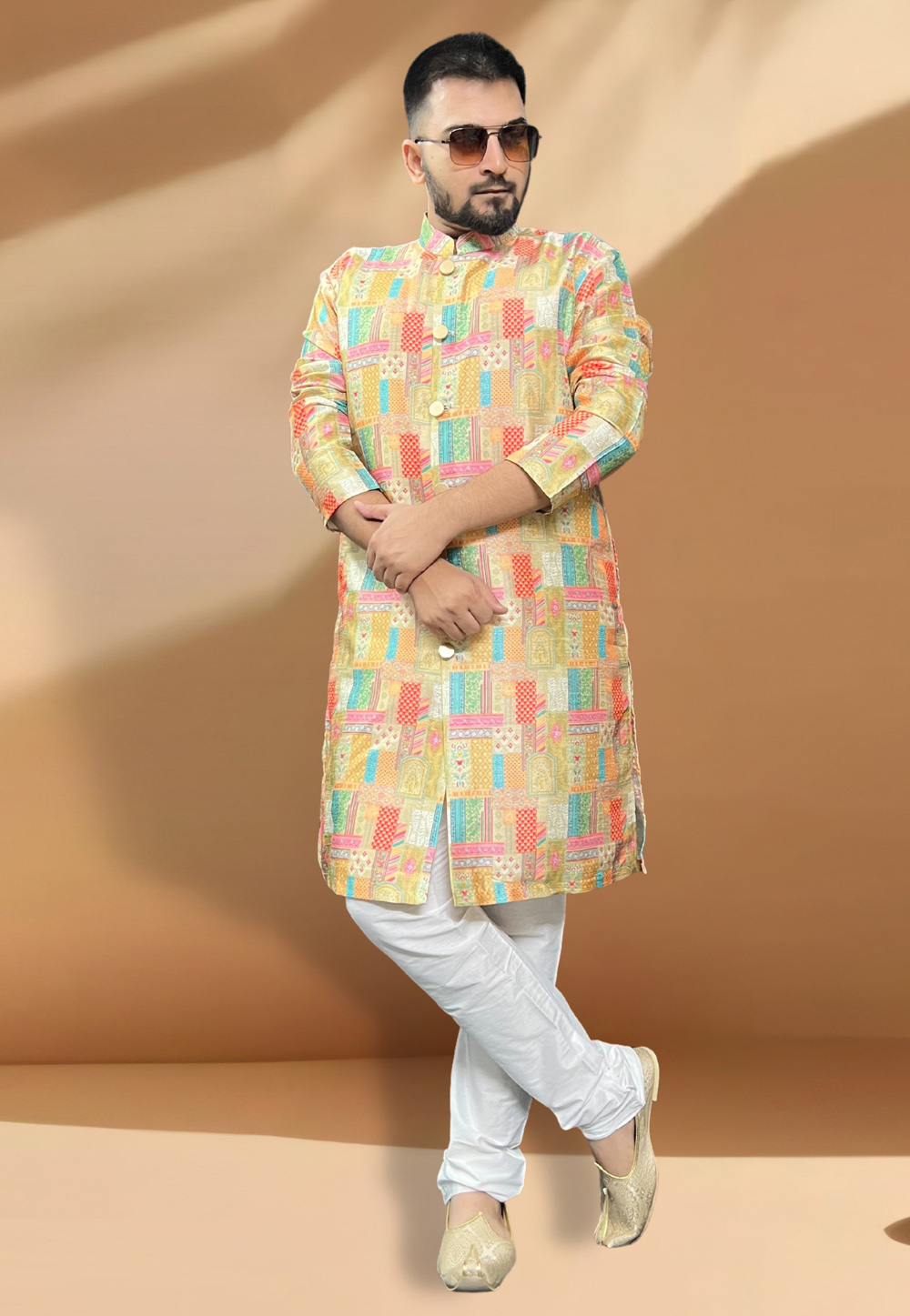 Multicolor Silk Kurta Pajama 268121