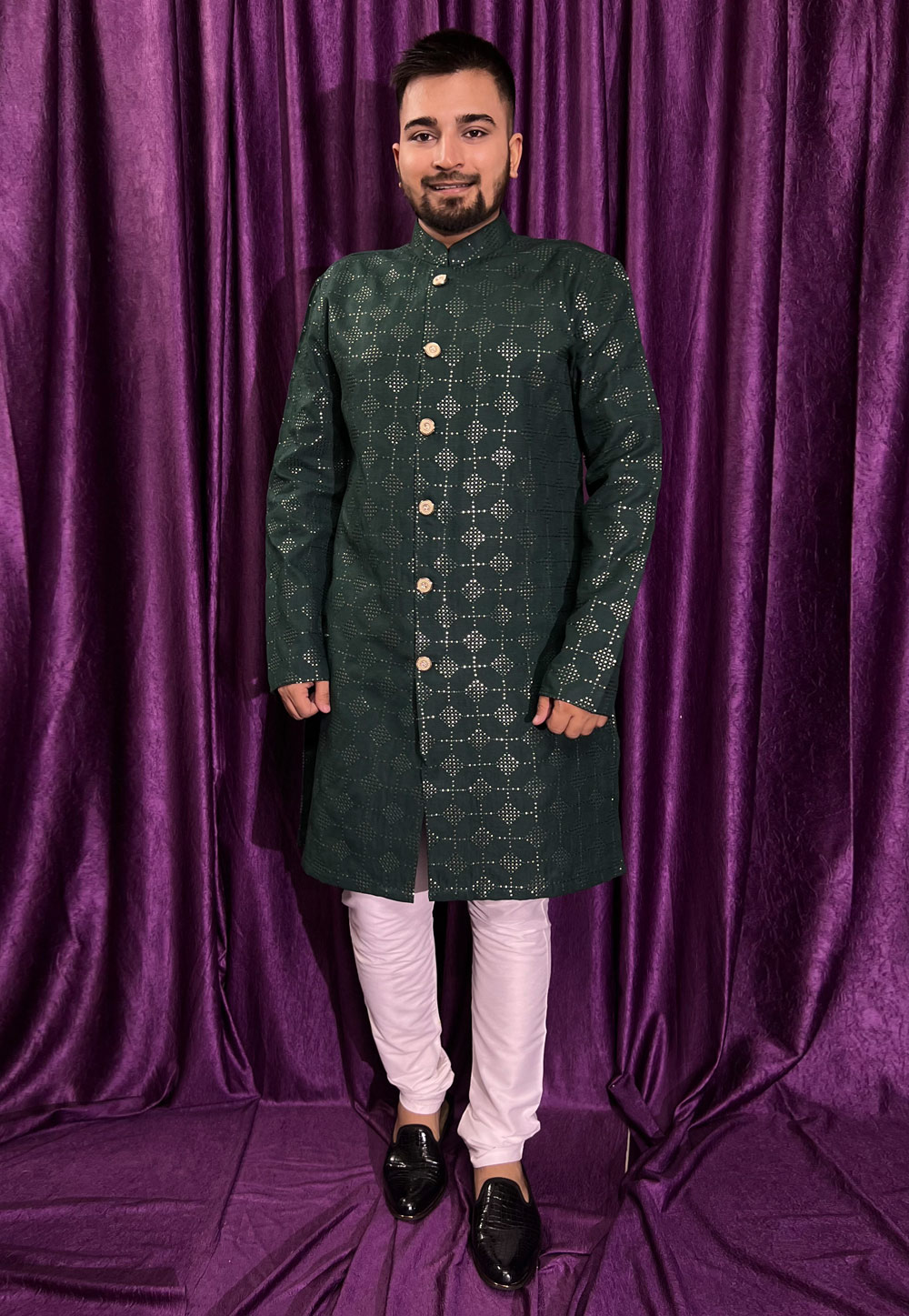 Green Cotton Kurta Pajama 271294
