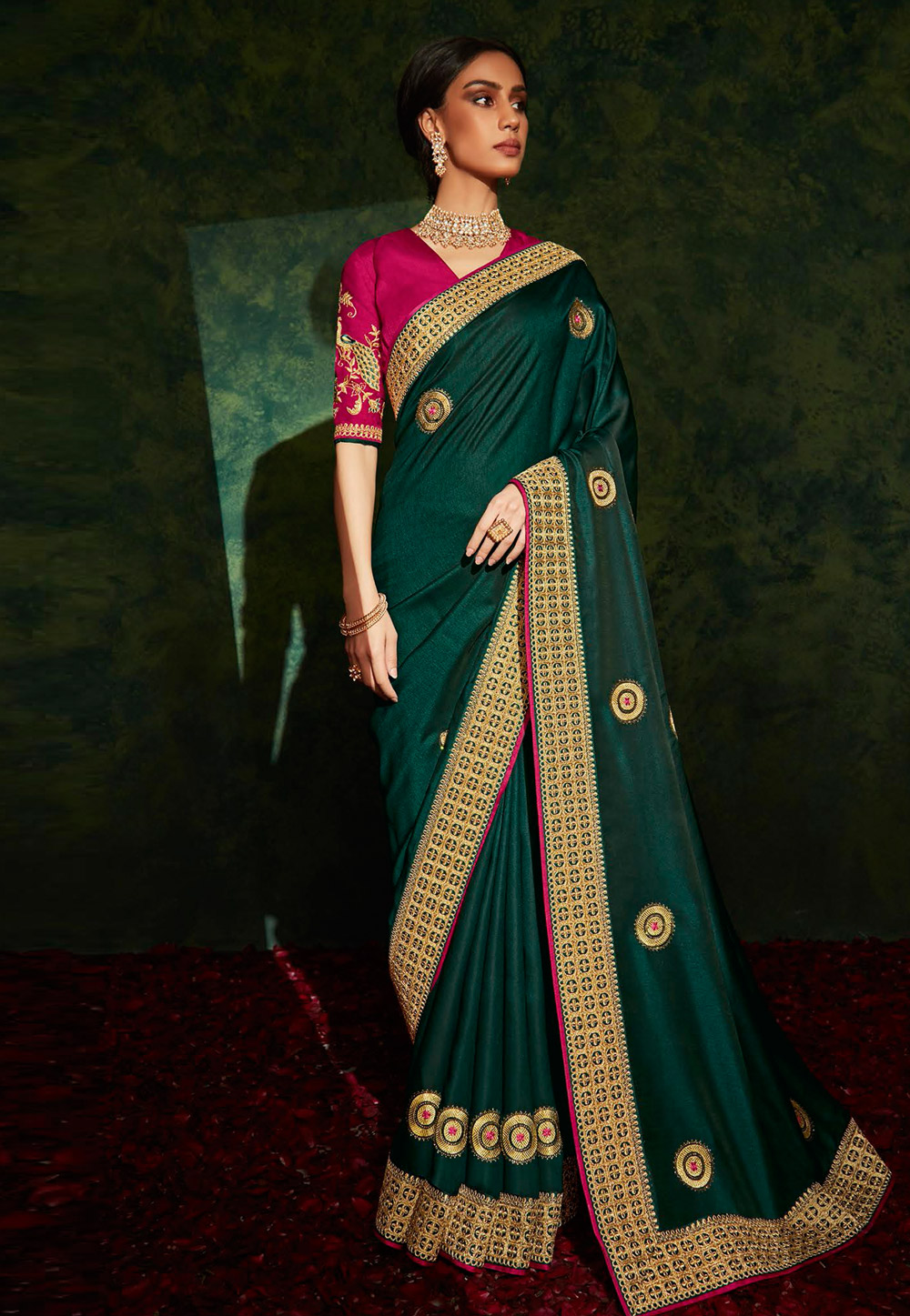 Green Silk Festival Wear Saree 239754