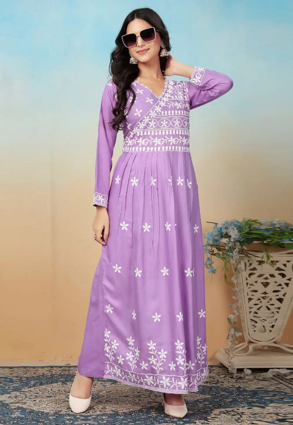 Lavender Rayon Gown 300834