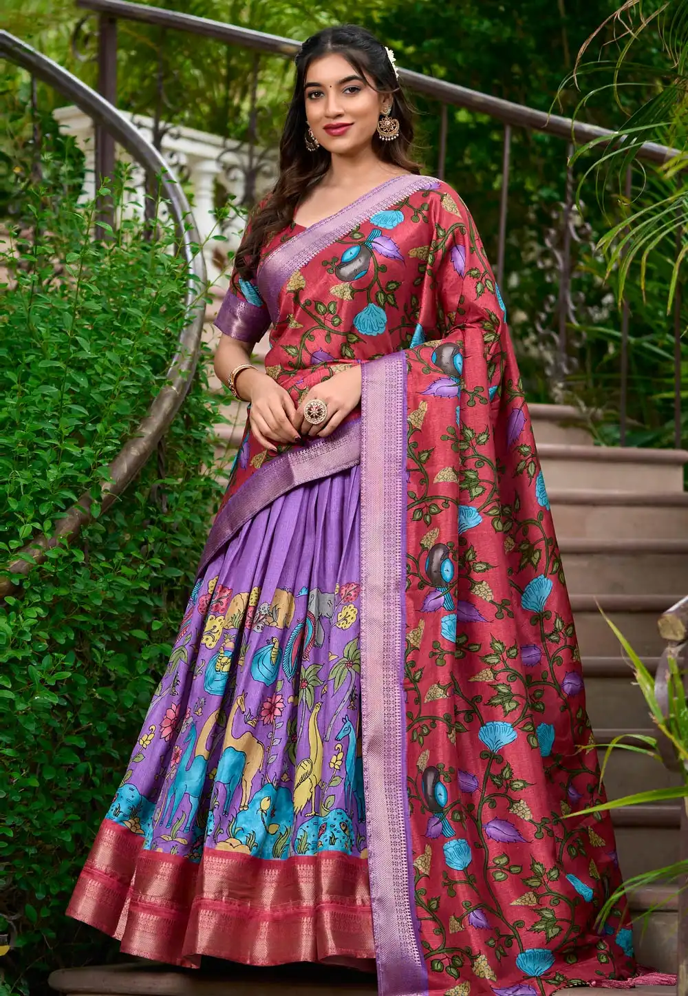 Lavender Silk Floral Lehenga choli 292498