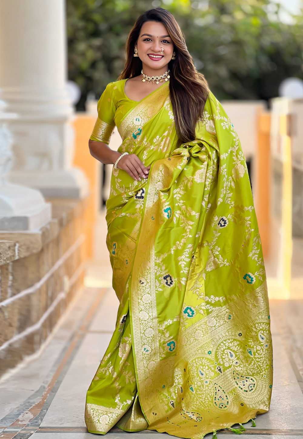 Light Green Banarasi Silk Saree 309242