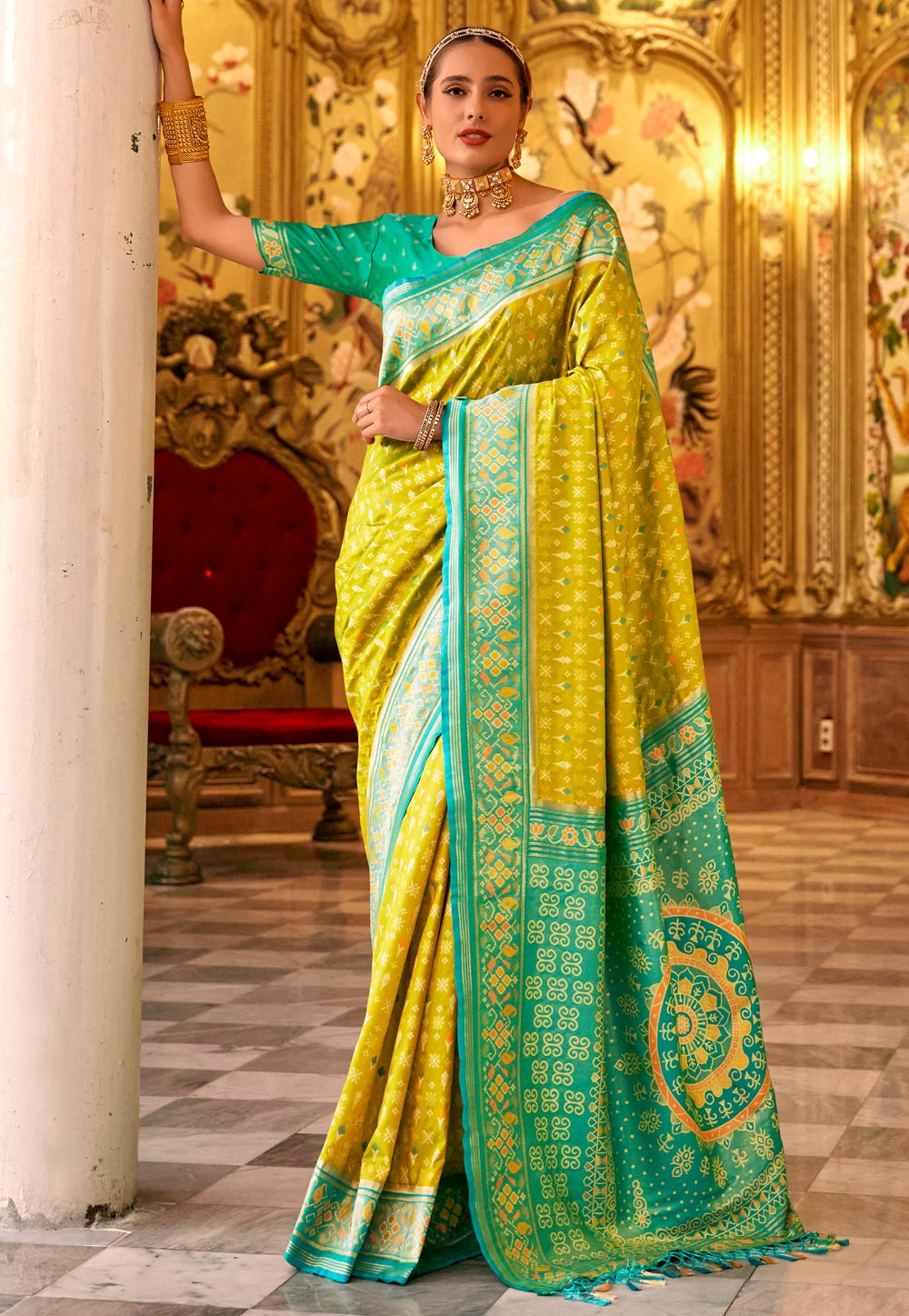 Light Green Banarasi Silk Saree 286605