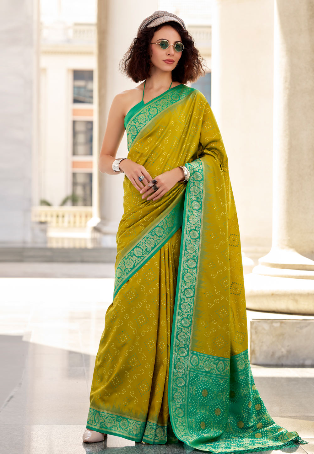 Light Green Silk Saree With Blouse 305393