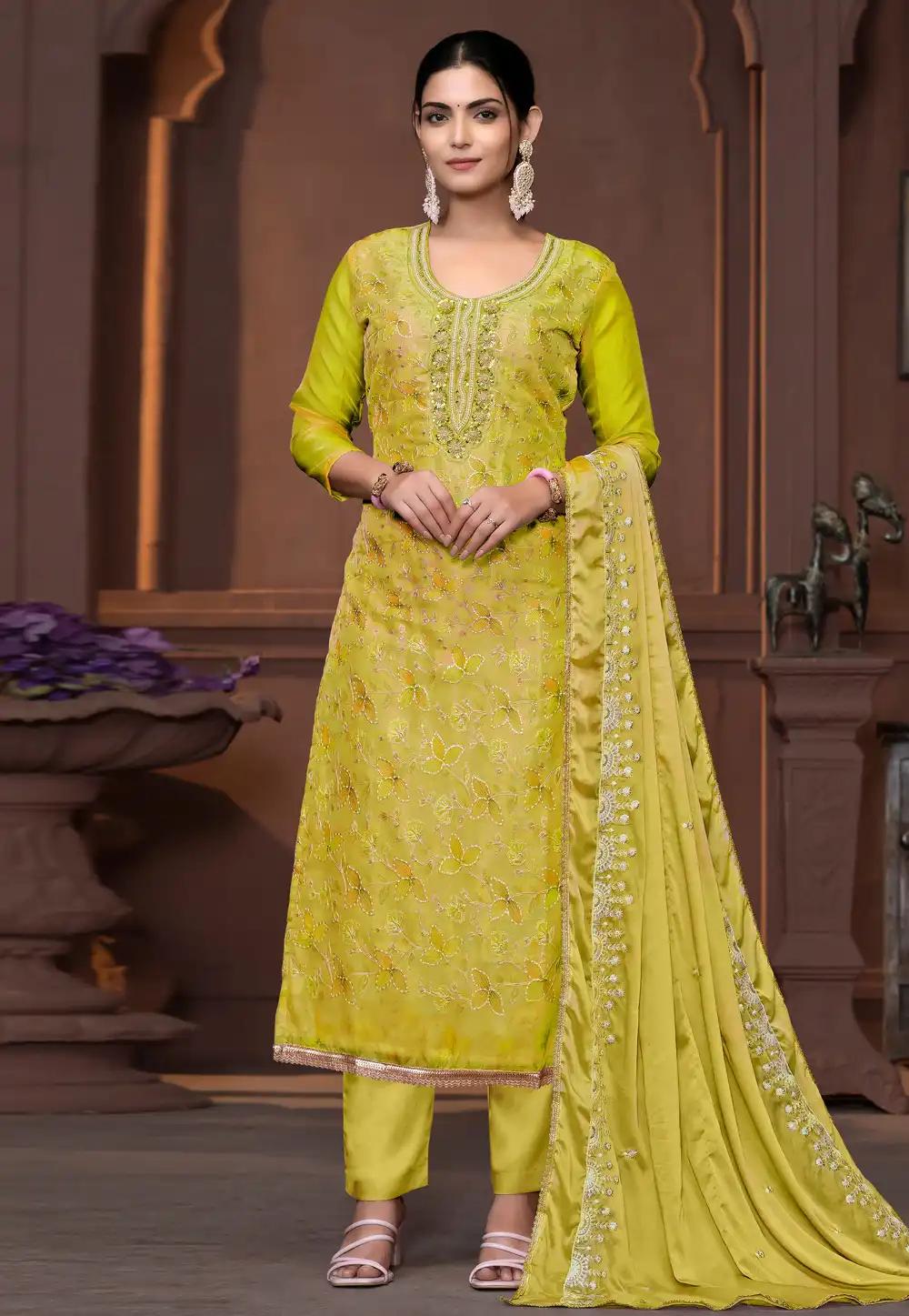 Light Green Viscose Pakistani Suit 294161