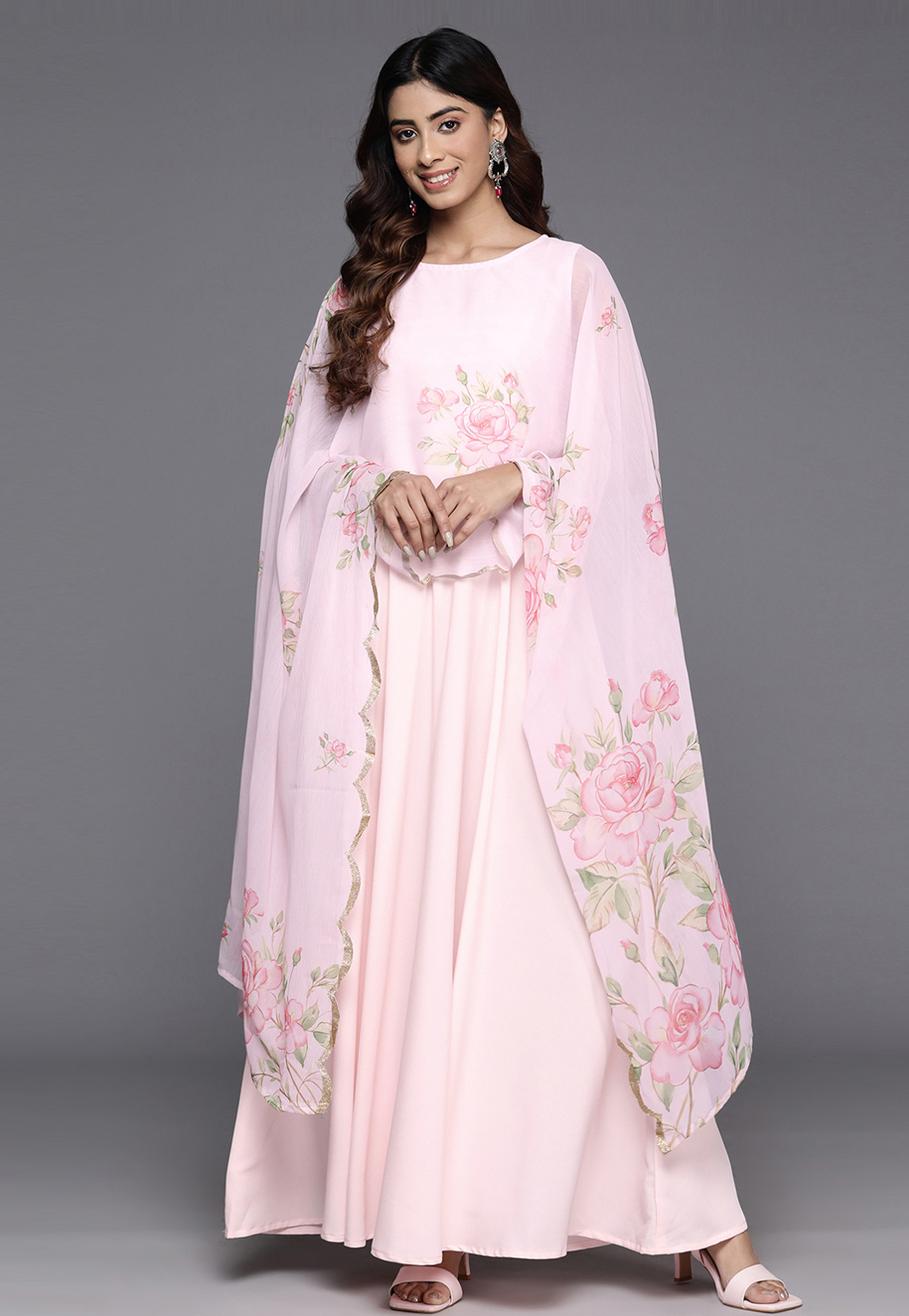 Light Pink Polyester Gown 282022