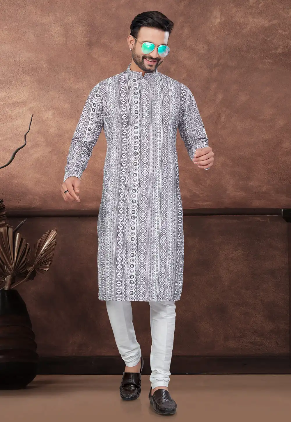 Light Purple Rayon Kurta Pajama 294607