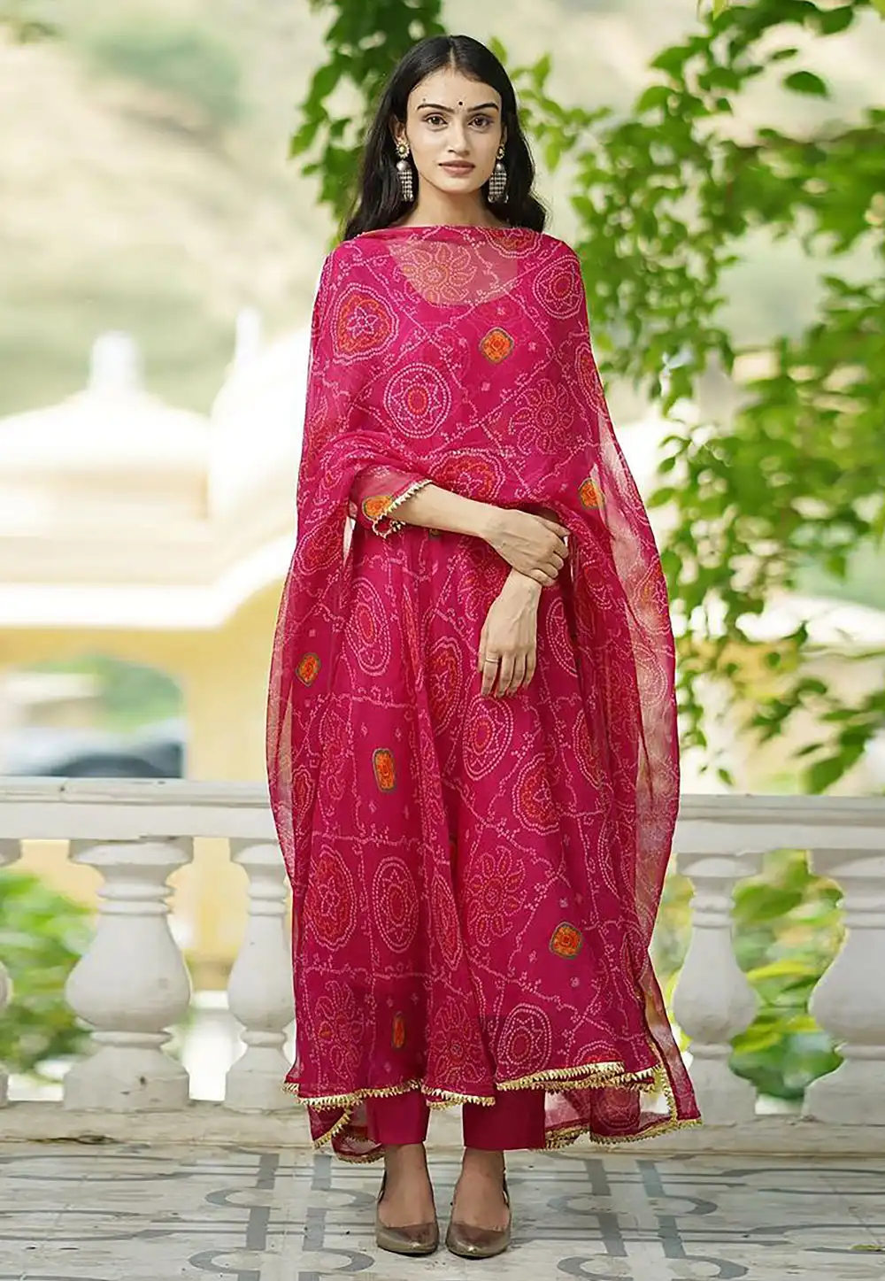 Magenta Rayon Readymade Pakistani Suit 288759