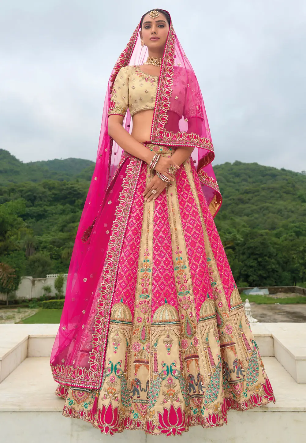 Magenta Silk Lehenga Choli For Wedding 301297