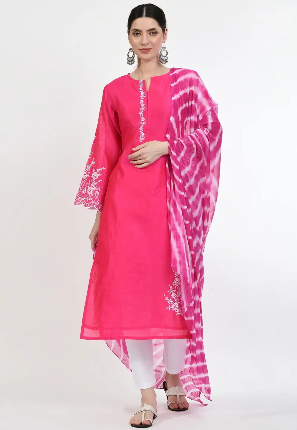 Magenta Silk Readymade Pant Style Suit 299405