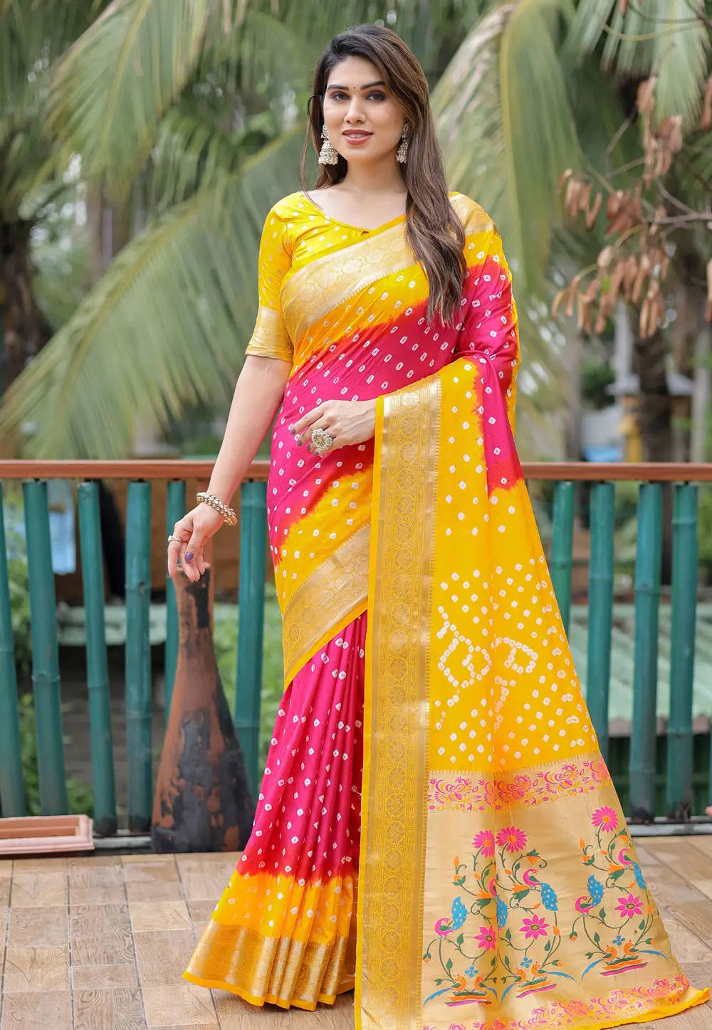 Magenta Silk Saree With Blouse 295909