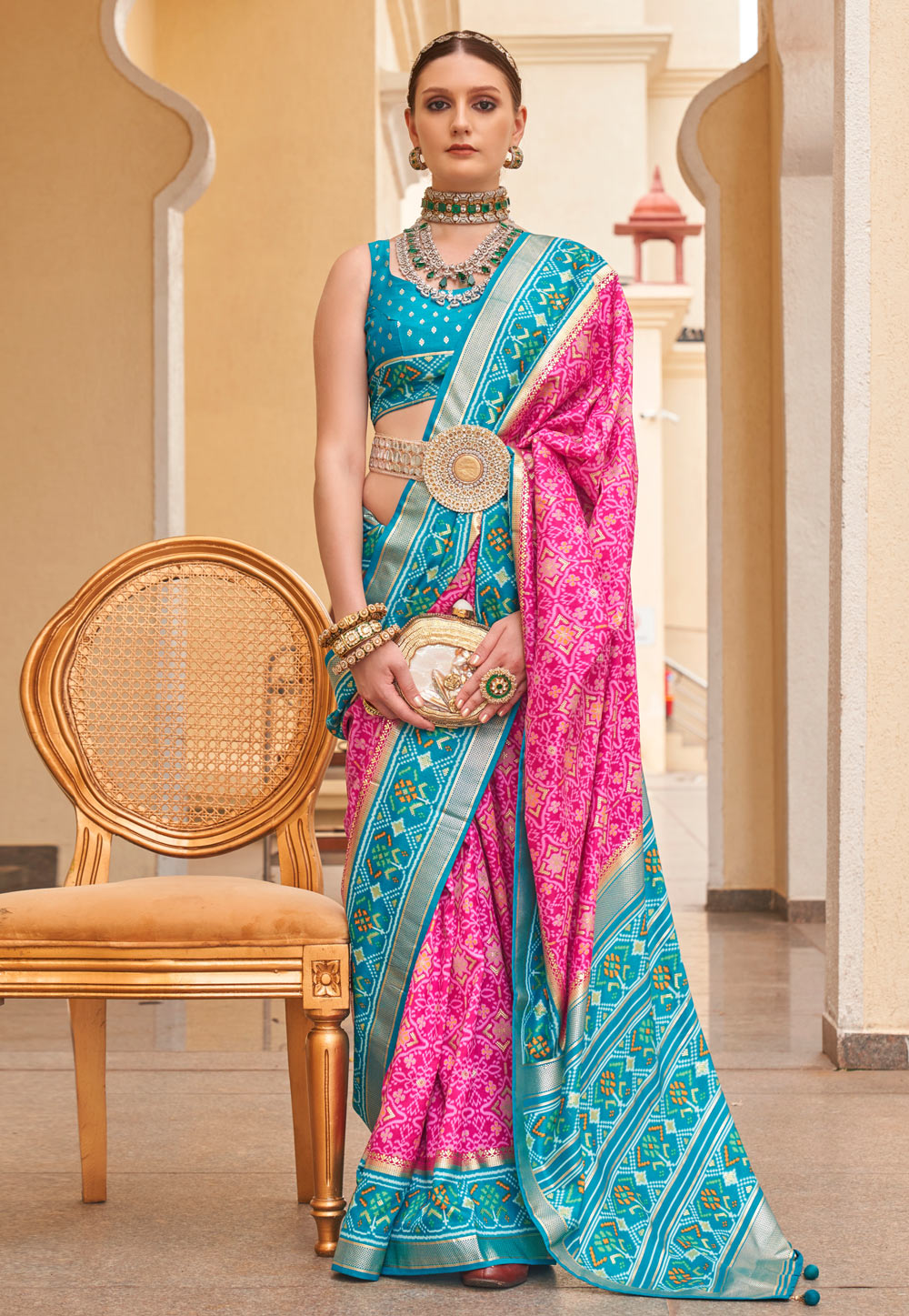 Magenta Silk Saree With Blouse 279961