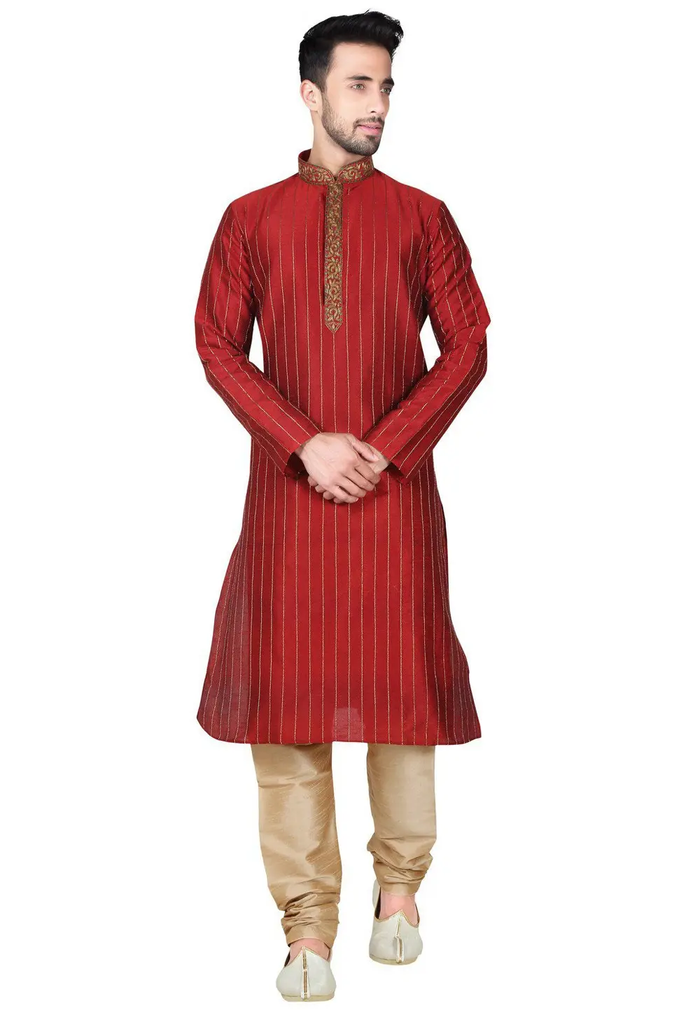 Maroon Art Silk Kurta Pajama 300652