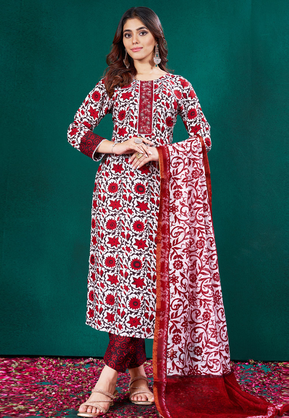 Maroon Rayon Readymade Pant Style Suit 305348