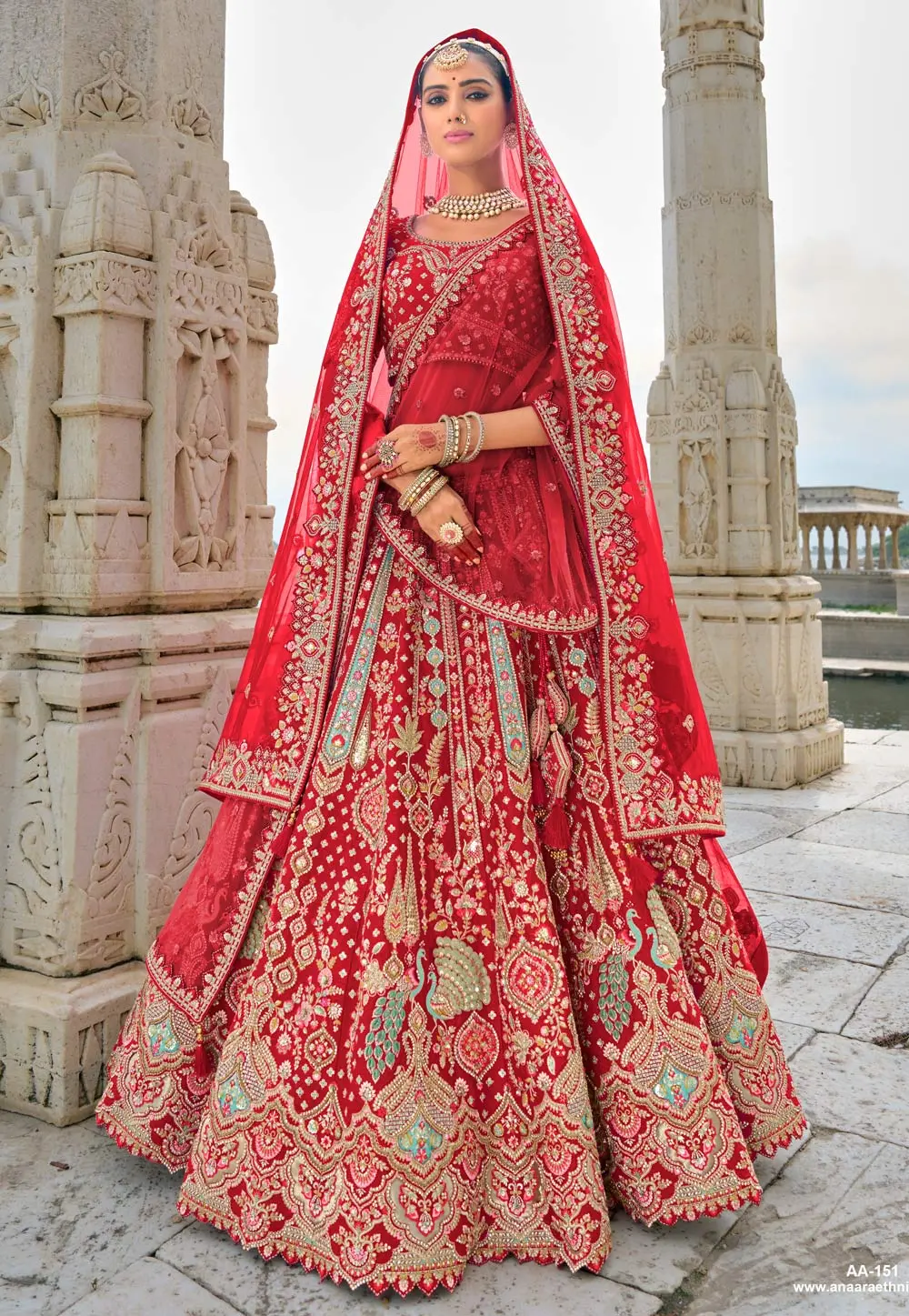 Maroon Silk Bridal Lehenga Choli 298416