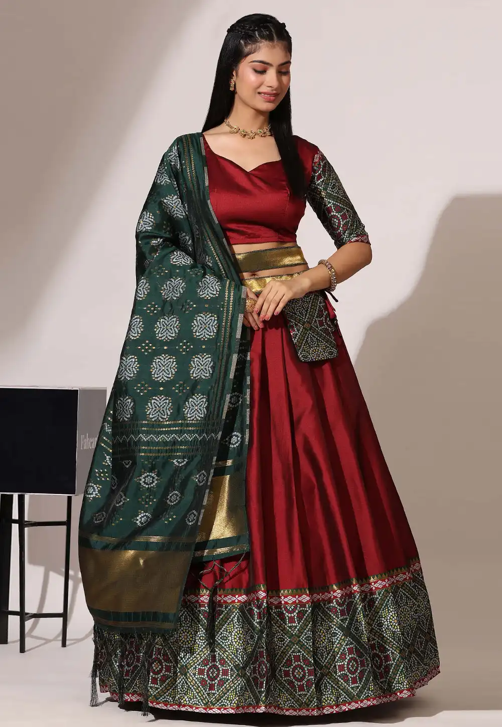 Maroon Silk Lehenga Choli 295137