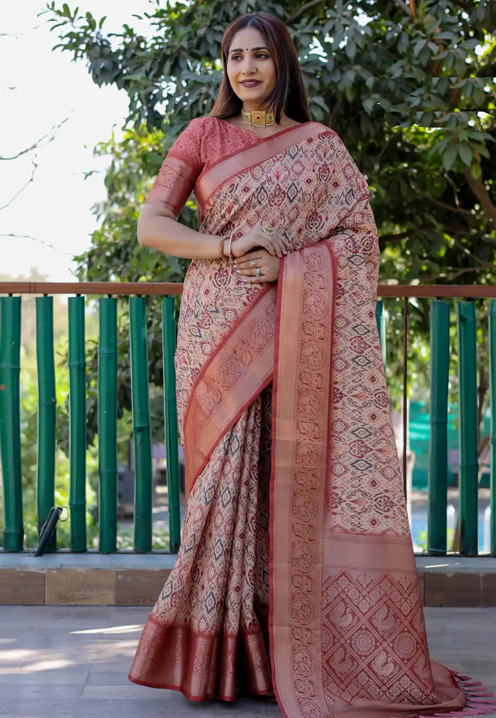 Maroon Silk Saree With Blouse 294656