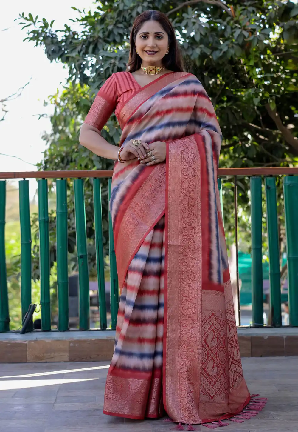 Maroon Silk Saree With Blouse 294660