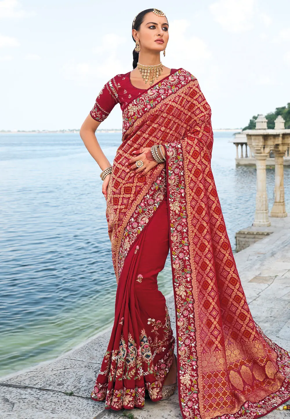 Maroon Silk Saree With Blouse 299499