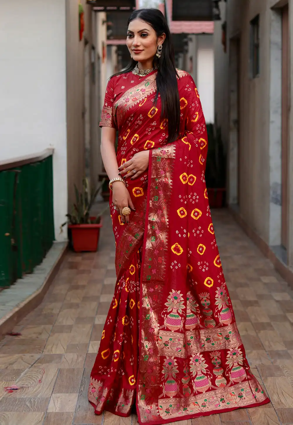 Maroon Silk Saree With Blouse 290629