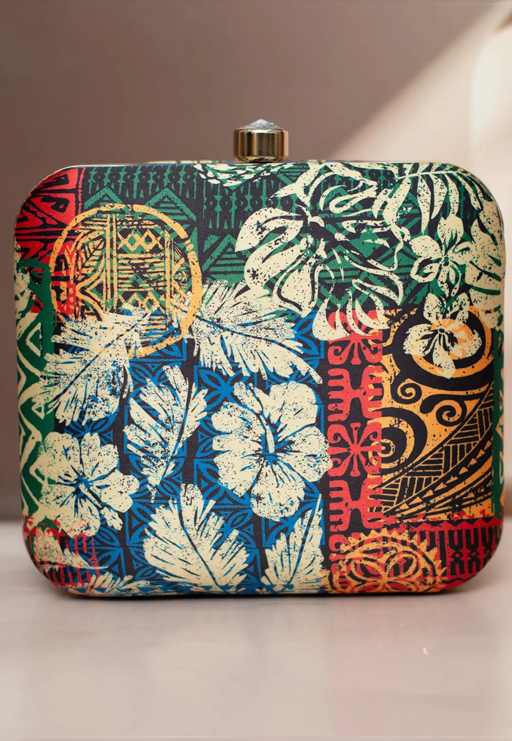 Multicolor Art Silk Clutch 297469