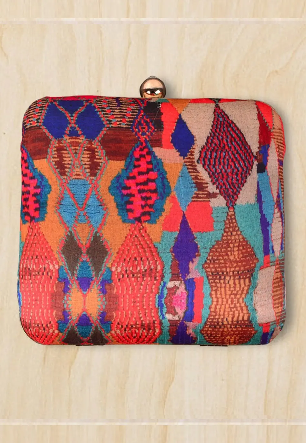 Multicolor Art Silk Clutch 298301