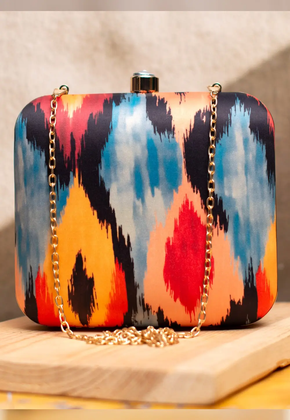 Multicolor Art Silk Clutch 298681