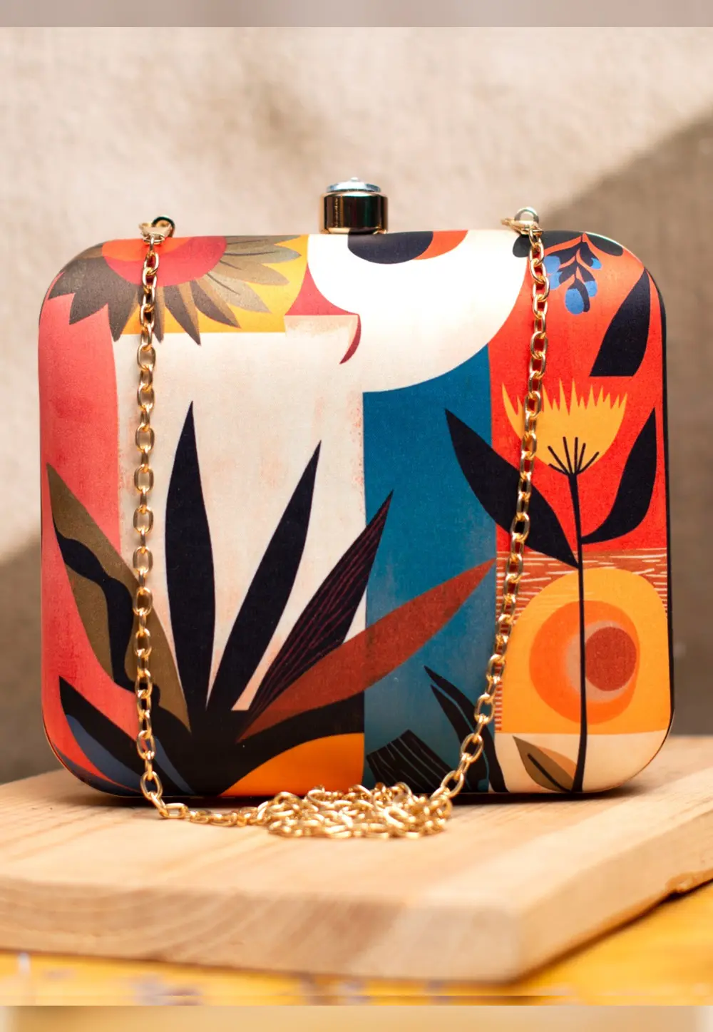 Multicolor Art Silk Clutch 298683