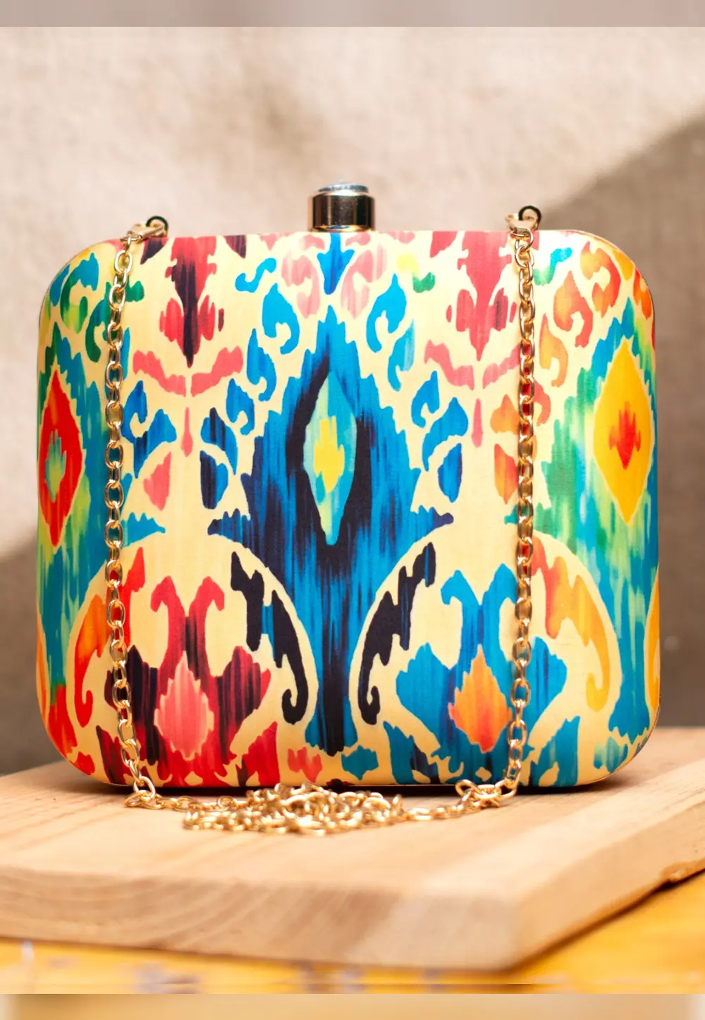 Multicolor Art Silk Clutch 298684