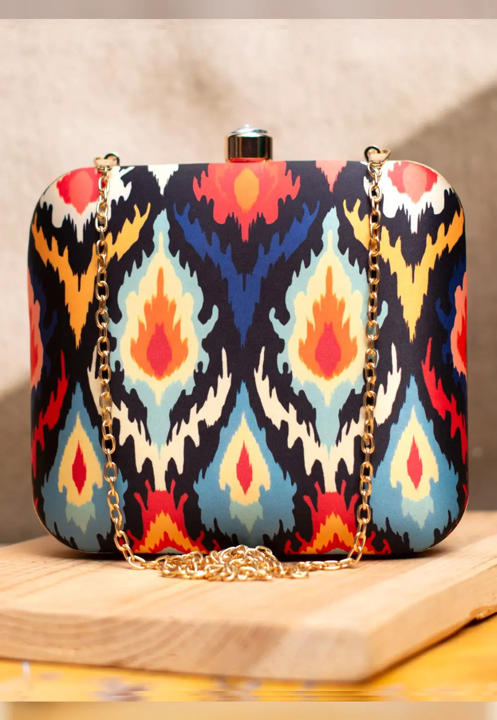 Multicolor Art Silk Clutch 298688