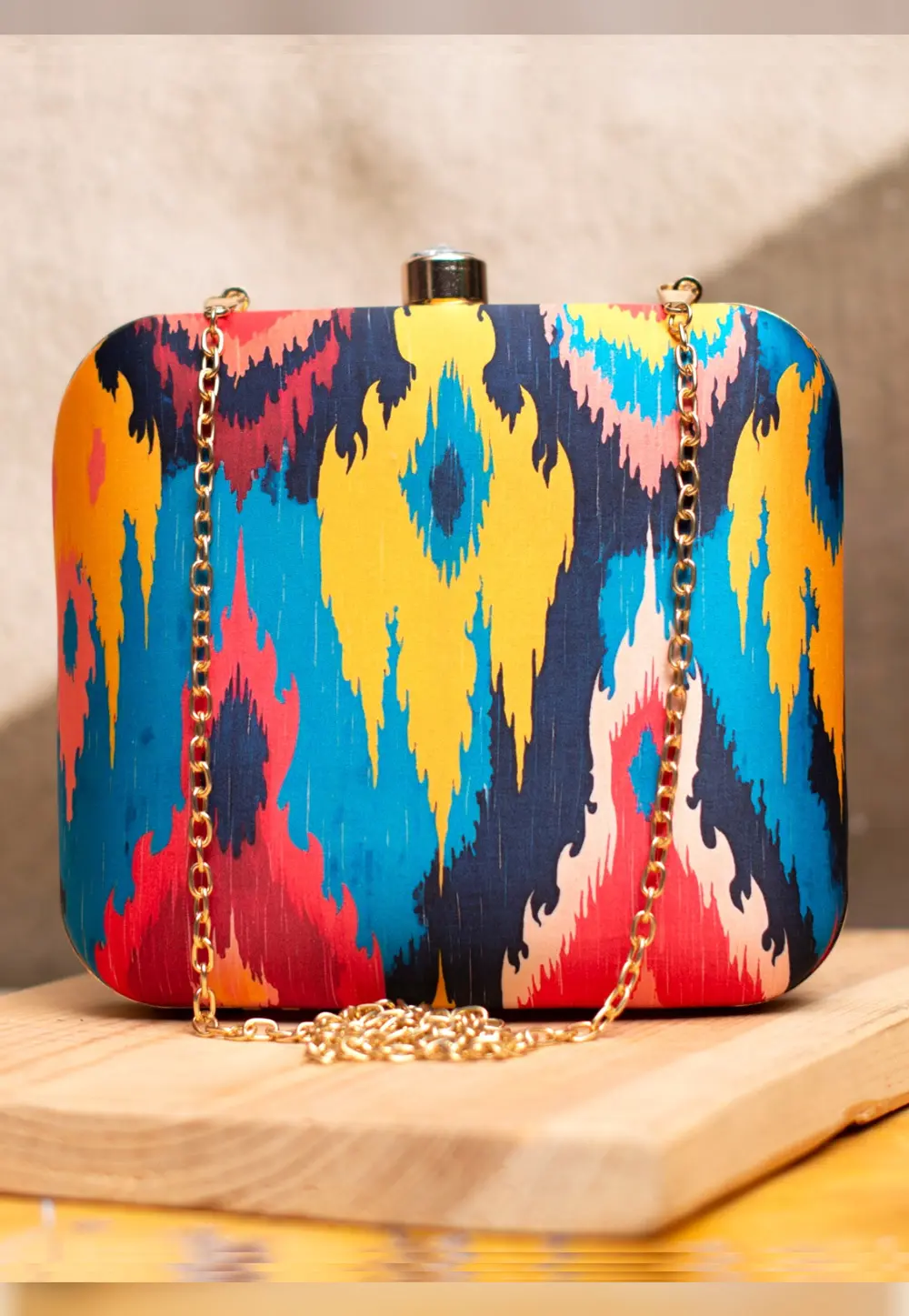 Multicolor Art Silk Clutch 298689