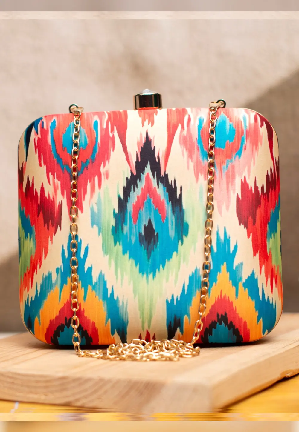 Multicolor Art Silk Clutch 298701