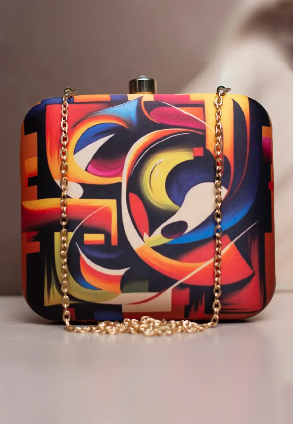 Multicolor Art Silk Clutch 298705