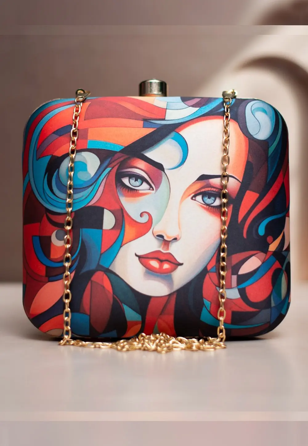 Multicolor Art Silk Clutch 298726