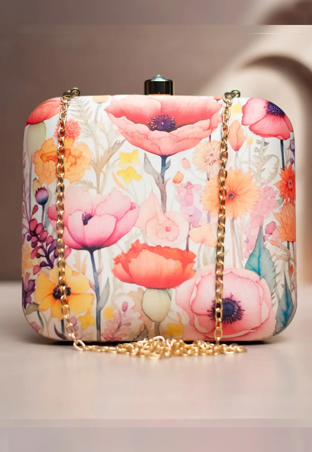 Multicolor Art Silk Clutch 298734