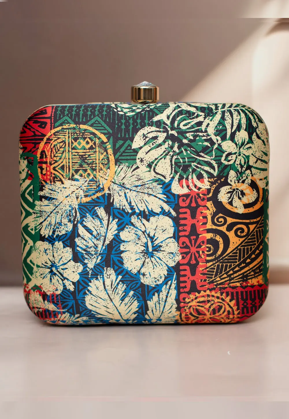 Multicolor Art Silk Clutch 298749